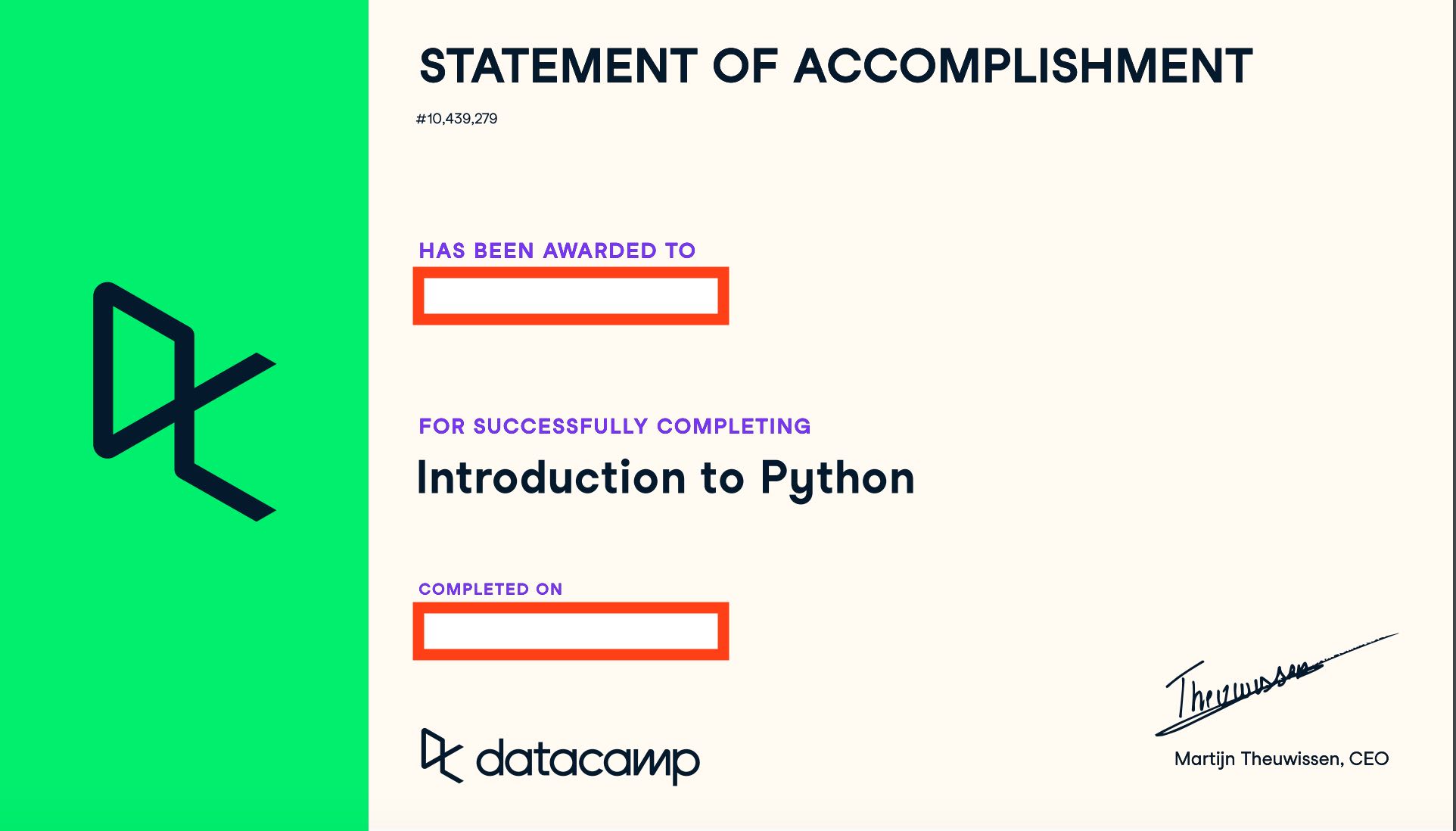 datacamp certification