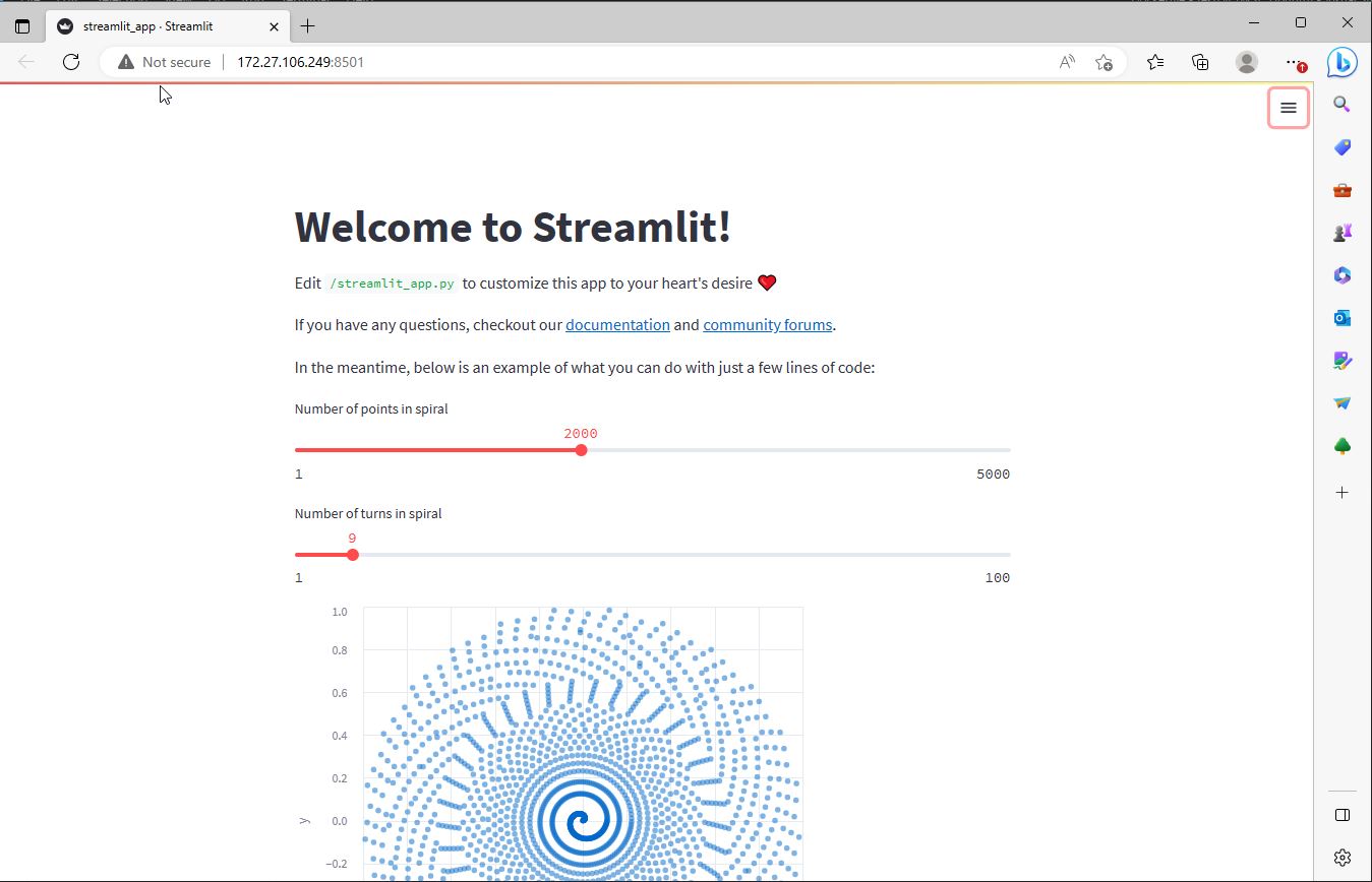 first browser output